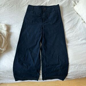 Anthropologie Colette wide leg pants - navy